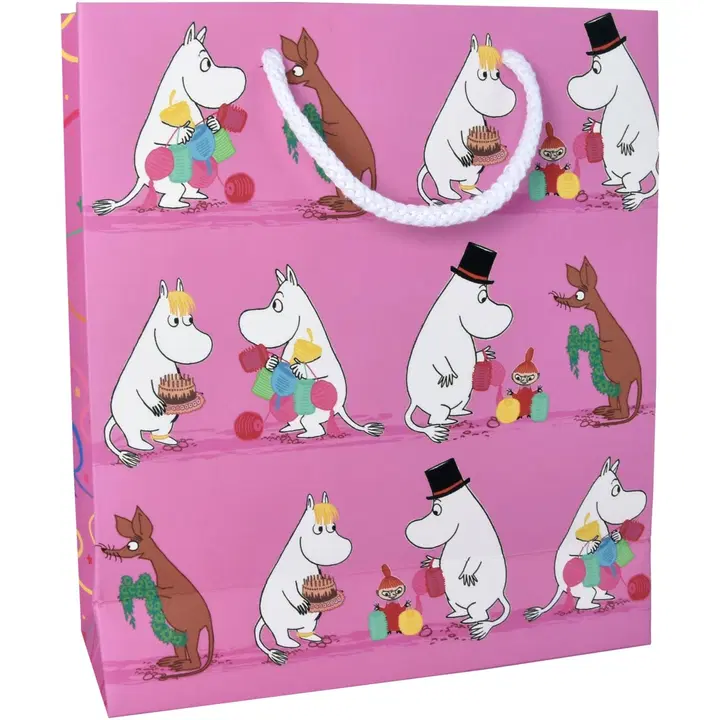 Presentpåse mumin rosa m