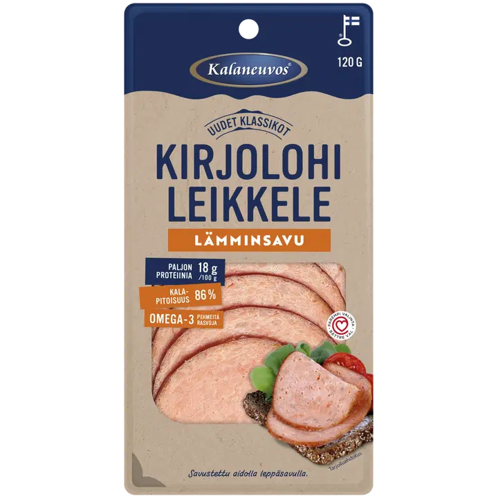 Kalaneuvos Kirjolohileikkele, lämminsavu 120g