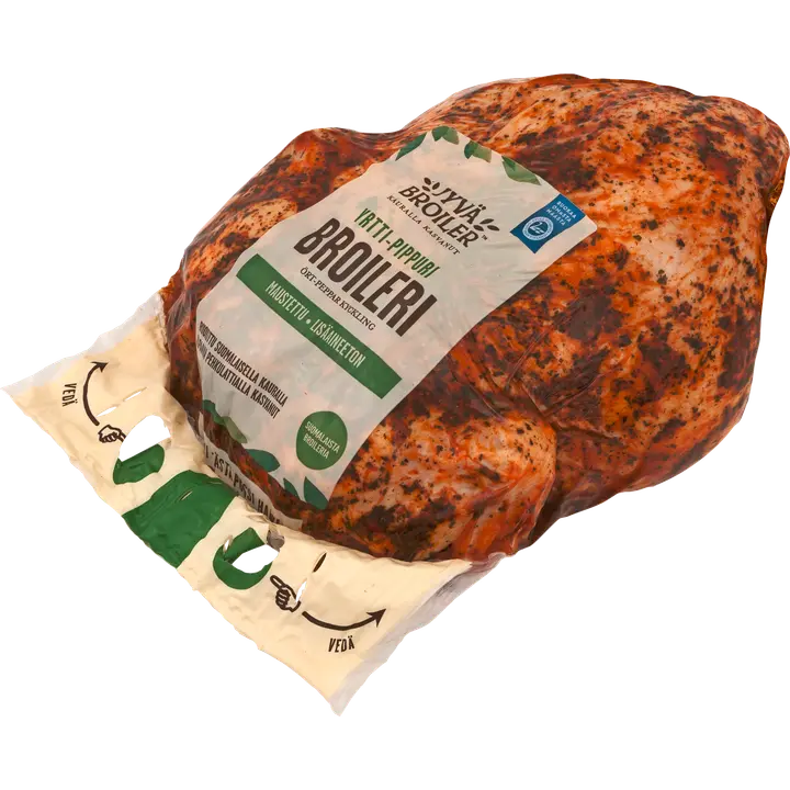 Jyväbroiler Yrtti-Pippurimaustettu Kokonainen Broileri n1,3kg