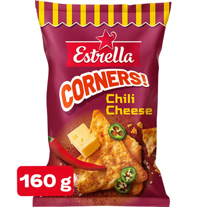 Estrella maisikrõpsud tšilli ja juustuga, 160 g