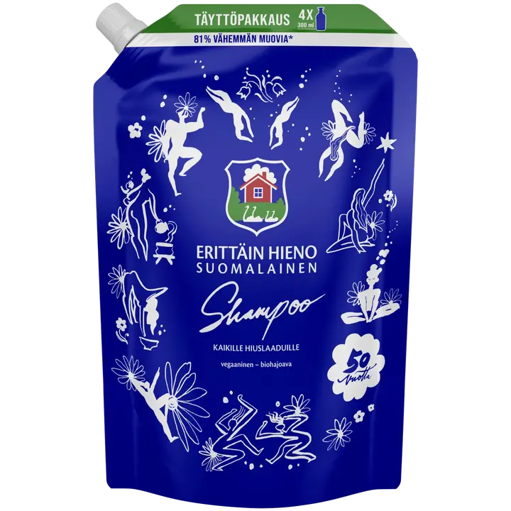 Erittäin Hieno Suomalainen shampoo täyttöpakkaus 1,2l