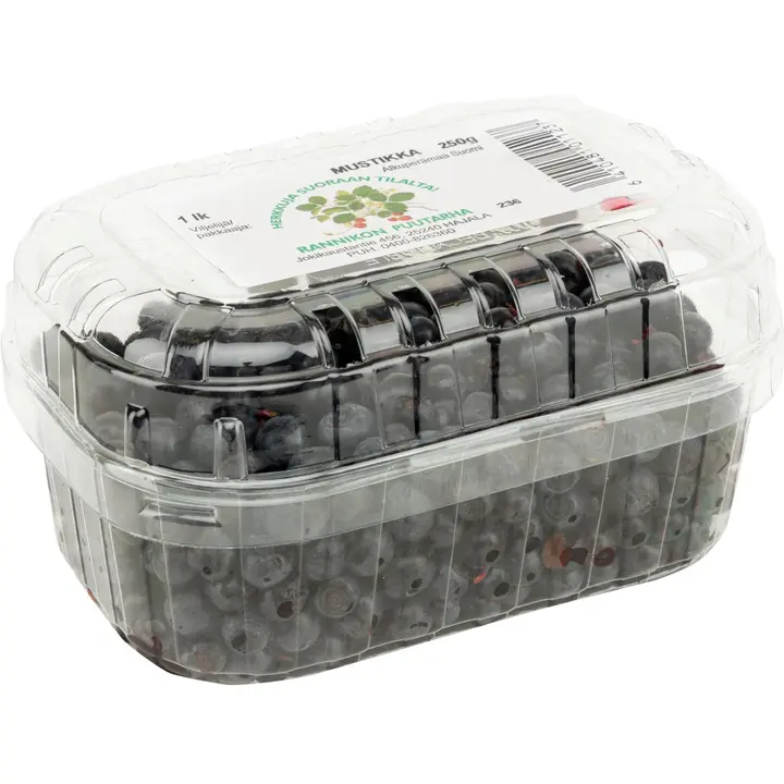 Rannikon Puutarhan mustikkarasia Halikon jokilaaksosta