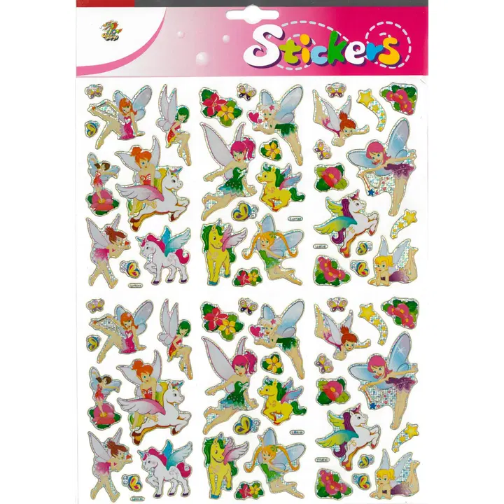 J.K. Primeco jättitarra-arkki keijut ja yksisarviset 1ark/pkt