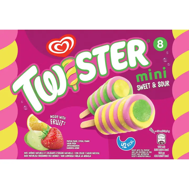 Twister Sweet & Sour jäätis 8x50ml