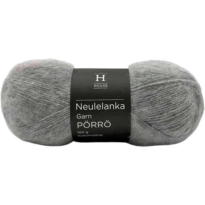 House lanka mohair-villa-akryyli Pörrö 100 g Light Grey 195