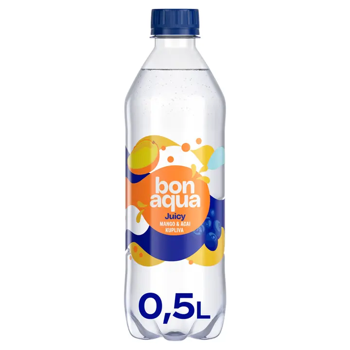 Bonaqua Juicy Mango & Acai Hiilihapotettu juoma plo 0.5 L