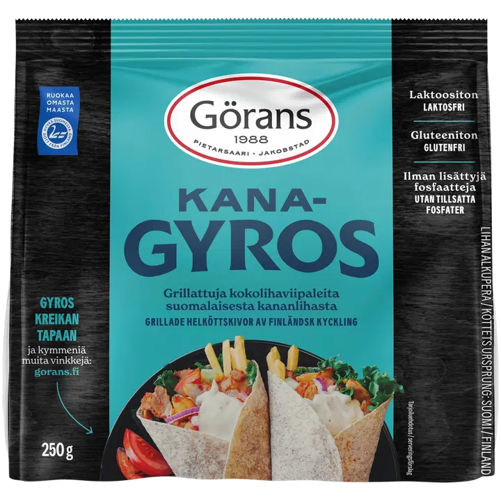 Görans grillattuja kanagyroslastuja 250 g