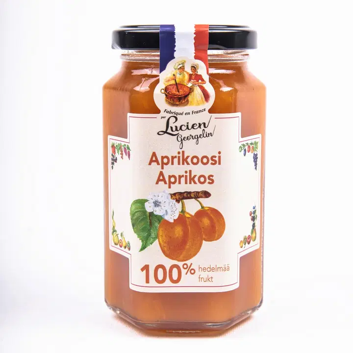 Lucien Georgelin ranskalainen aprikoosihillo 100 % hedelmää, ei lisättyä sokeria 350 g
