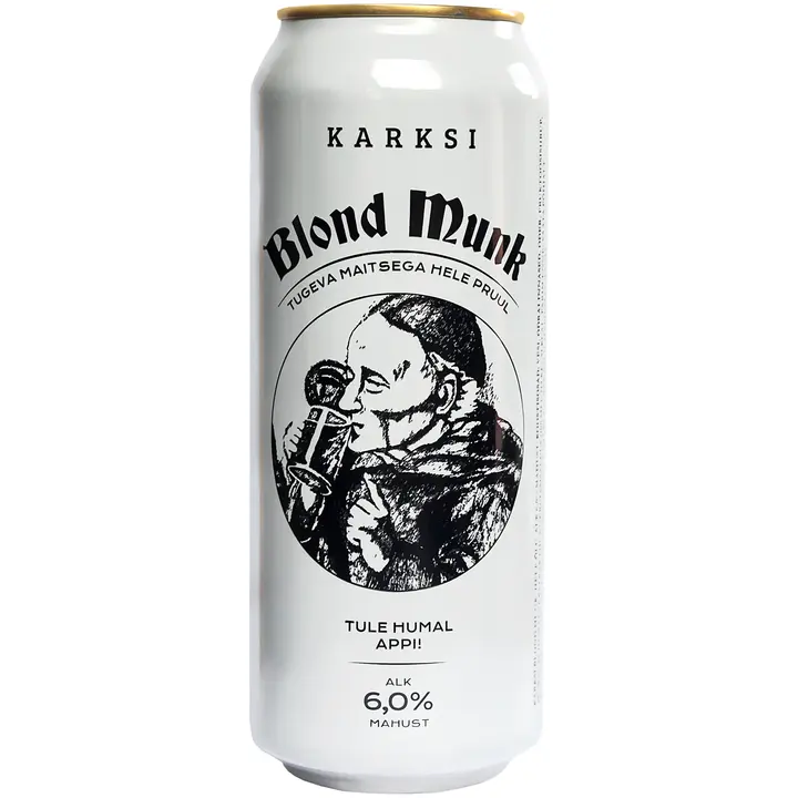 Karksi hele õlu Blond Munk 6%vol 500ml