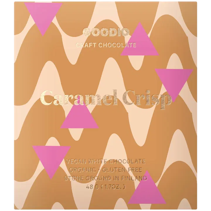 Goodio Caramel Crisp vegaaninen luomu valkosuklaa 48g