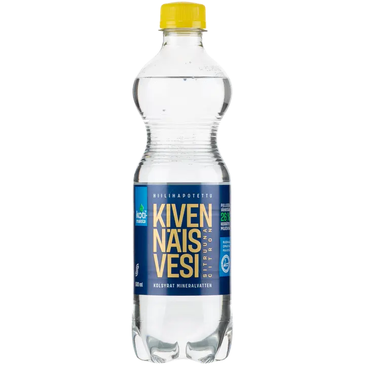 Kotimaista hiilihapotettu Kivennäisvesi sitruuna 500 ml