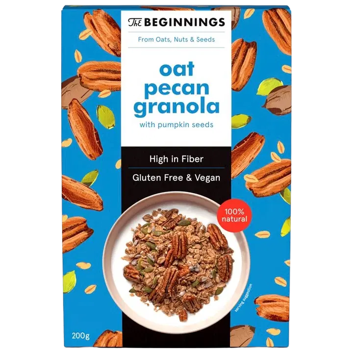 Beginnings vegan kaera müsli pekaanipähklitega 200g