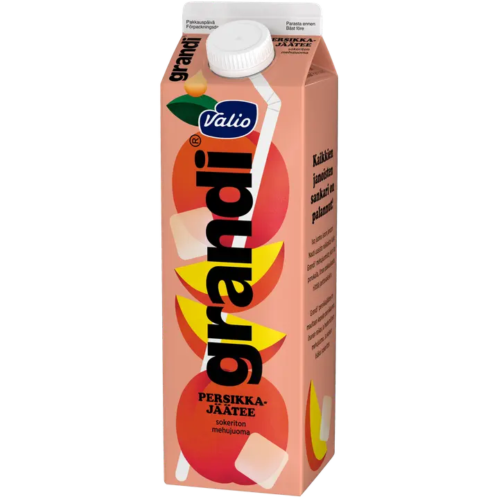 Valio Grandi® persikkajäätee 1 l mehujuoma sokeriton