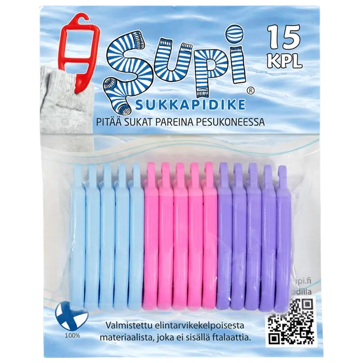 Supi sukkapidike 15 kpl, erilaisia