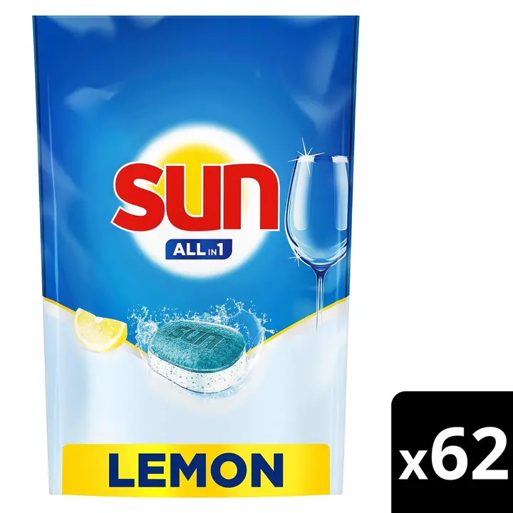 Sun Lemon All-in-1 konetiskitabletti ympäristömerkki 62 kpl