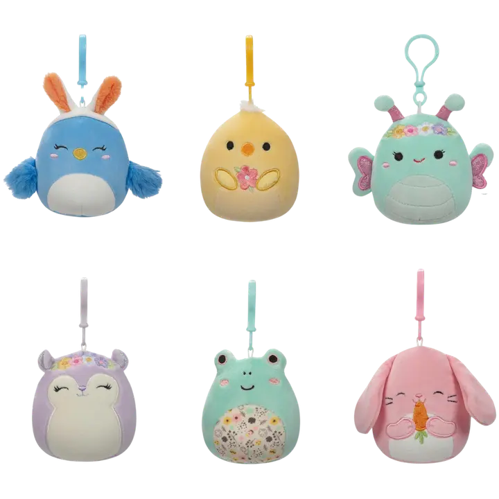 Squishmallows 9 cm spring squad clip on