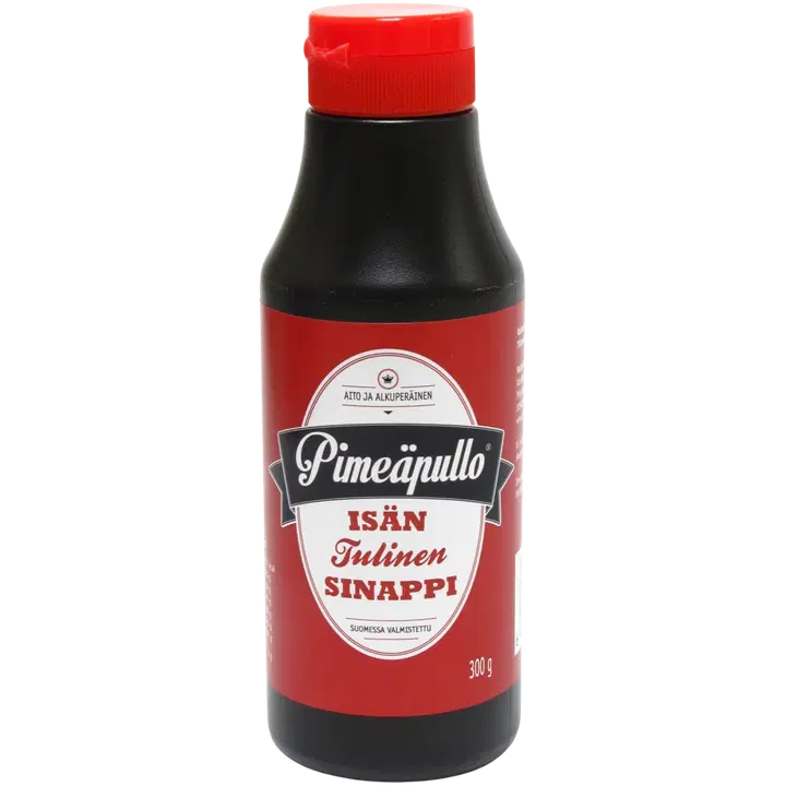 Pimeäpullo Isän tulinen sinappi 300g