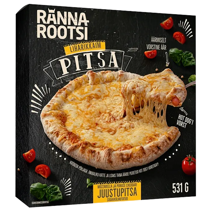 Pizza mozzarella ja cheddari juustuga, 531 g uudis!
