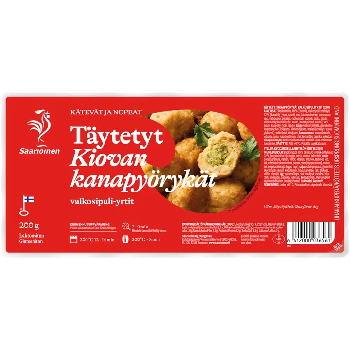 Saarioinen Täytetyt Kiovan kanapyörykät valkosipuli-yrtit 200g