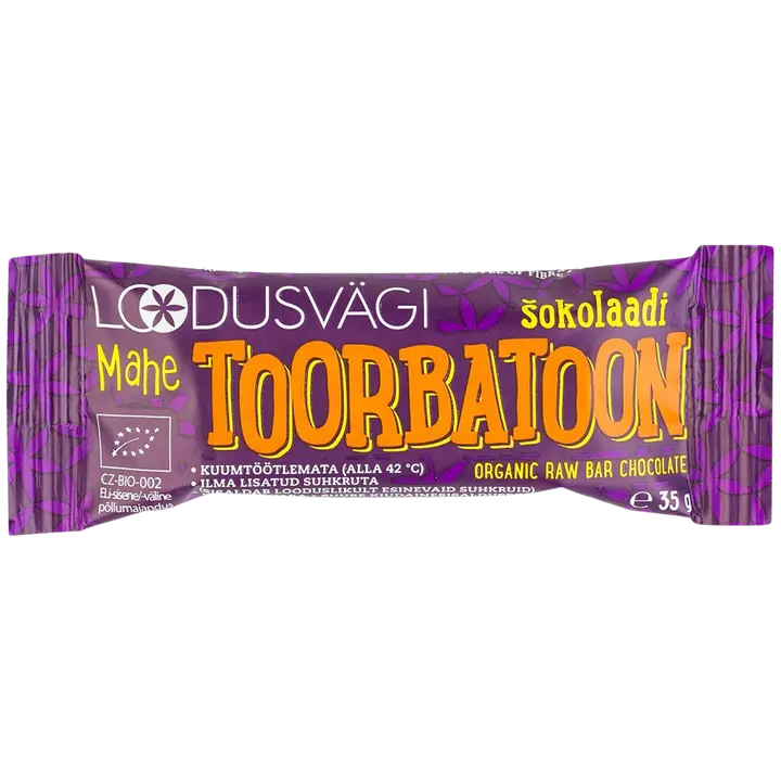 Šokolaadi toorbatoon 35g, mahe