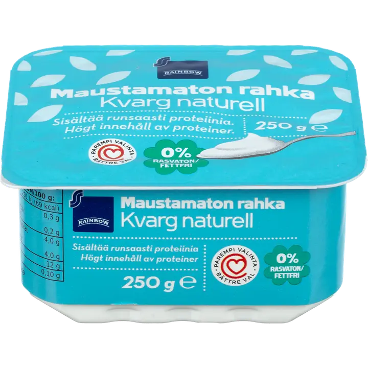 Rainbow 250g maustamaton rahka rasvaton