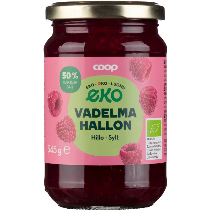 Coop Eko vadelmahillo luomu 250 g