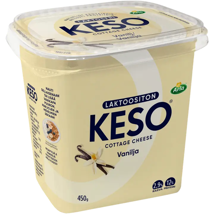 Arla Keso 450 g laktoositon raejuusto vanilja