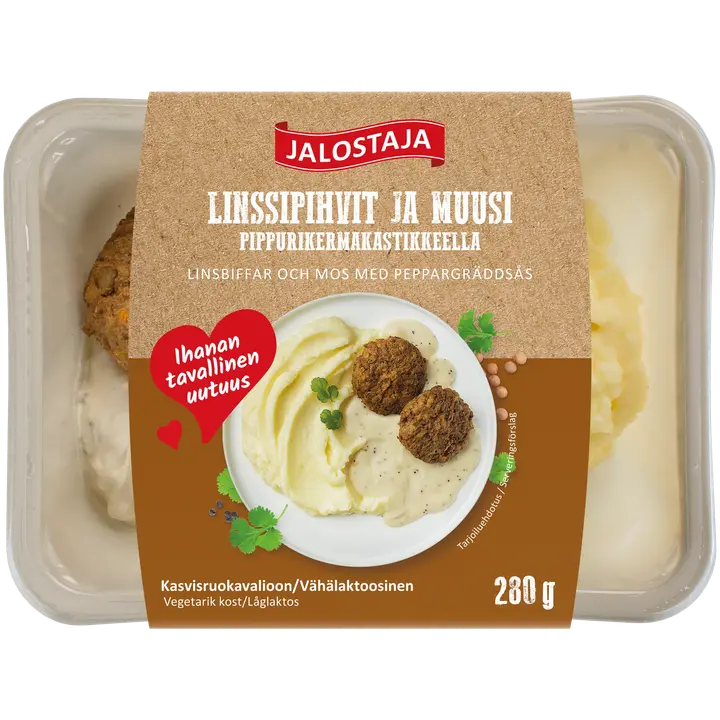 Jalostaja Linssipihvit ja muusi pippurikermakastikkeella 280 g