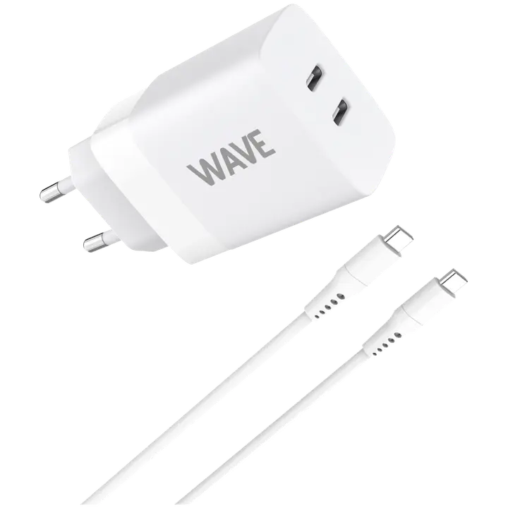 Kiirlaadija GaN 2xUSB-C 35W+USB-C kaabel