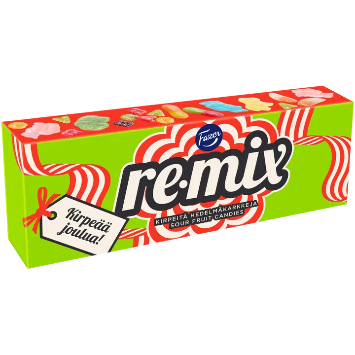 Fazer Remix Kirpeää joulua karkkirasia 450g