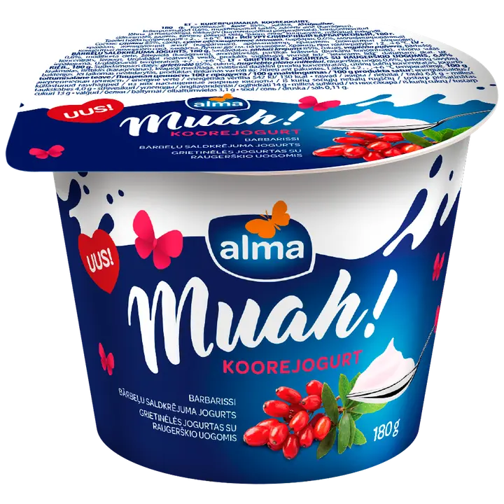 Alma Muah barbarissimaitseline koorejogurt, 180g