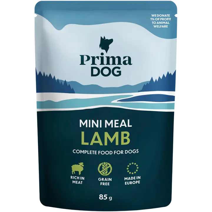 PrimaDog Mini Meal Lammasta kastikkeessa 85 g