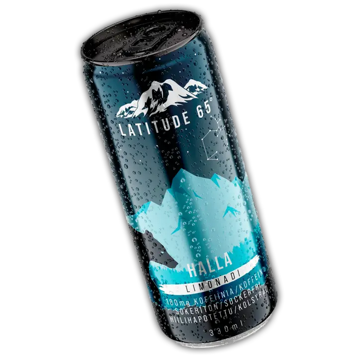 Latitude 65 Halla limonadin makuinen sokeriton energiajuoma 330 ml