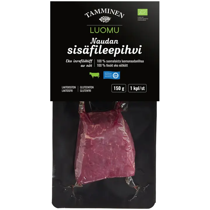 Tamminen luomunaudan sisäfilepihvi 150g