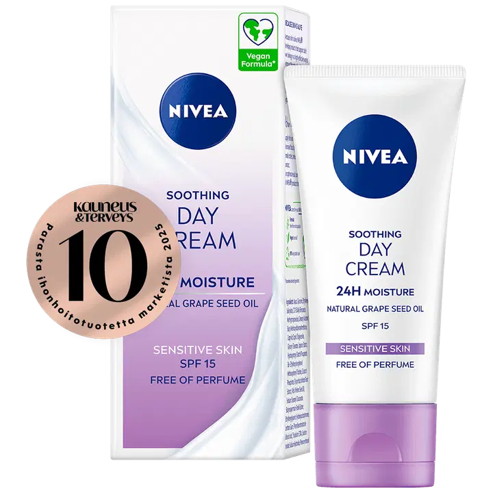 NIVEA 50ml Soothing Sensitive Day Cream SK15 -päivävoide