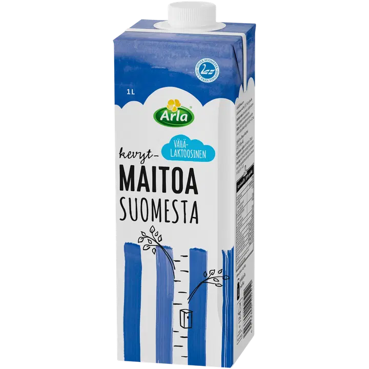 Arla Kevytmaito 1 L Suomesta vähälaktoosinen UHT