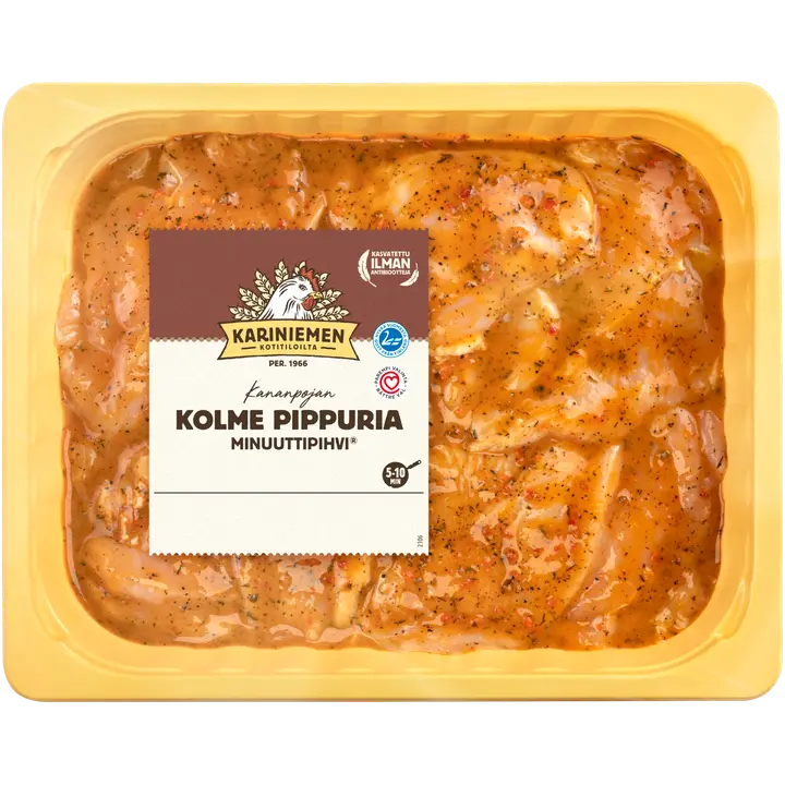 Kariniemen Kananpojan Minuuttipihvi Kolme pippuria n. 1,2 kg