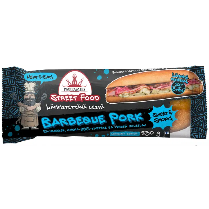 Poppamies Barbeque Pork lämmitettävä possuleipä 250g