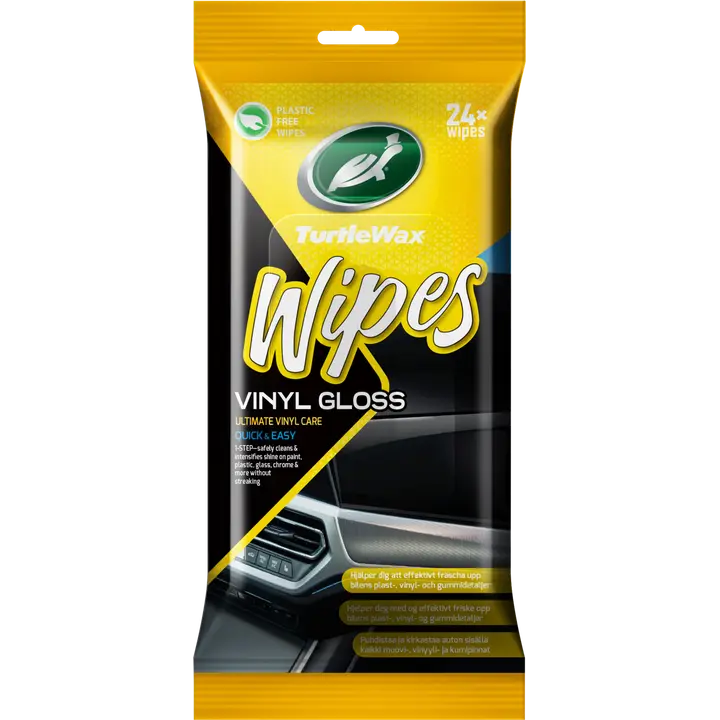 Turtle Wax puhdistusliina kumi&muovi kirkas 24kpl