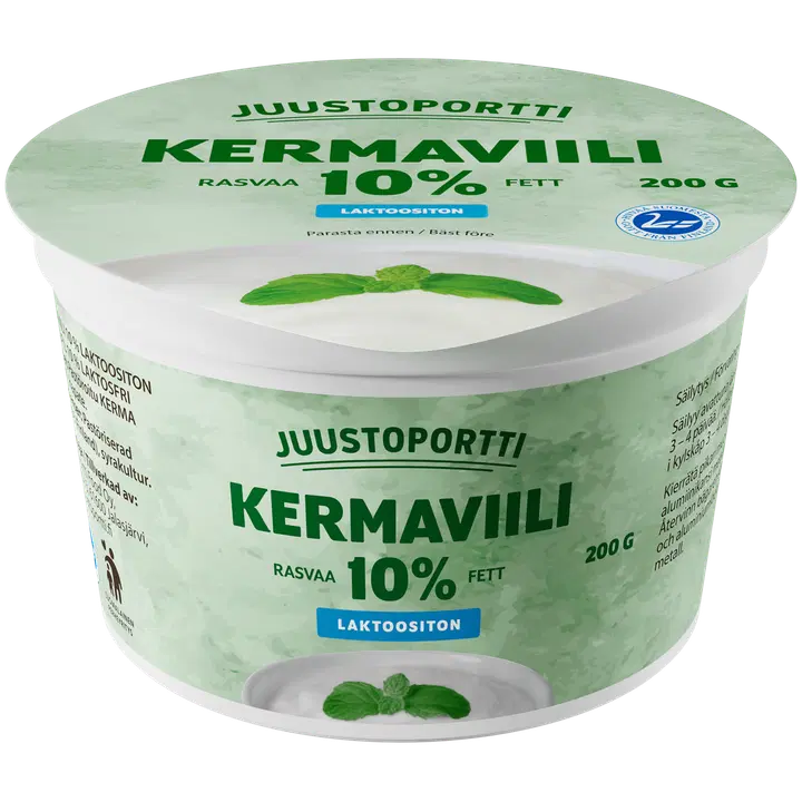 Juustoportti kermaviili 10 % 200 g laktoositon