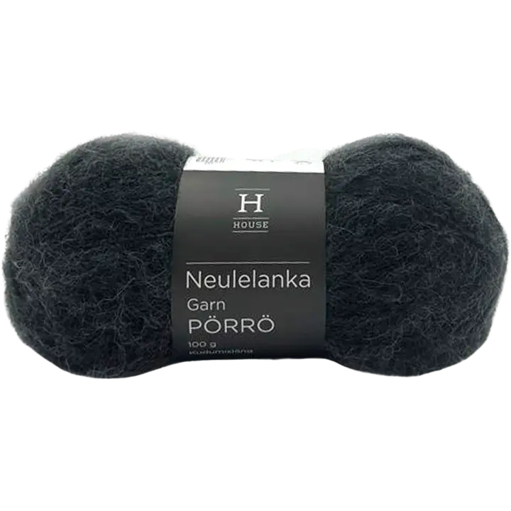 House lanka mohair-villa-akryyli Pörrö 100 g Dark Grey 23328