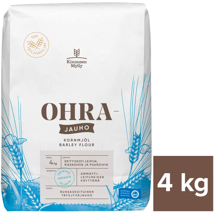 Kinnusen Mylly Ohrajauho 4 kg