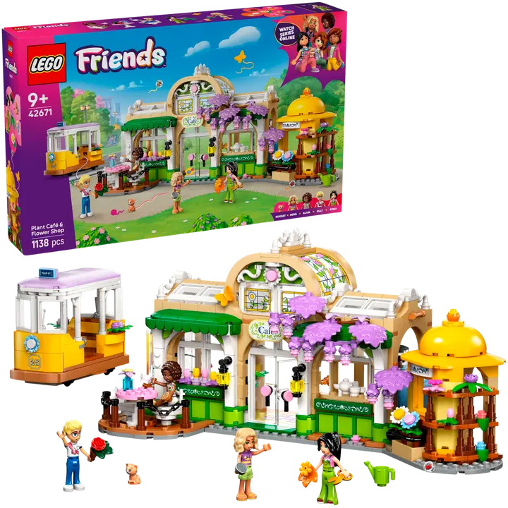 LEGO® Friends 42671 Kasvikahvila ja kukkakauppa