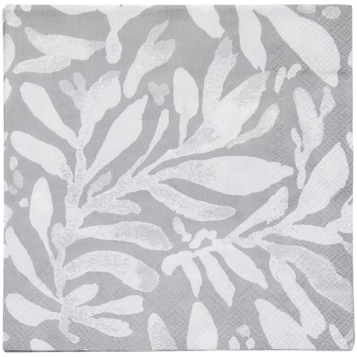 Pentik Hetki servietti lehti harmaa 33x33 cm 20 kpl