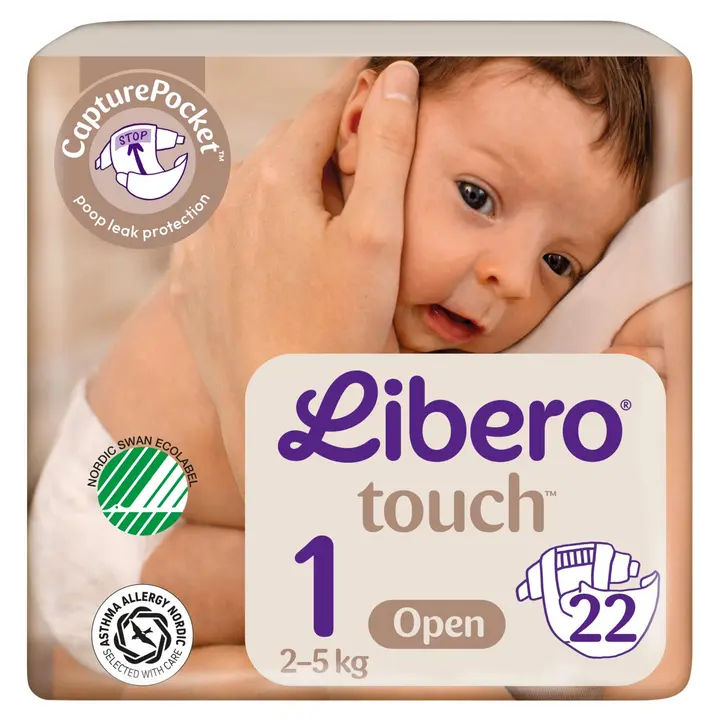 LIBERO Touch teippivaippa koko 1, 22kpl, 2-5 kg
