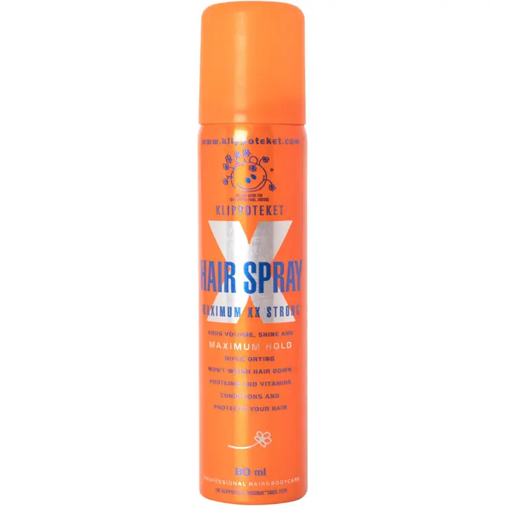 Klippoteket Maximum XX Stong minihairspray minihiuskiinne 80 ml