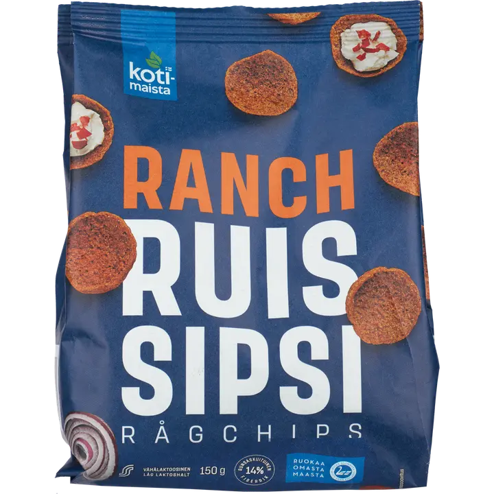 Kotimaista Ruissipsi Ranch 150 g