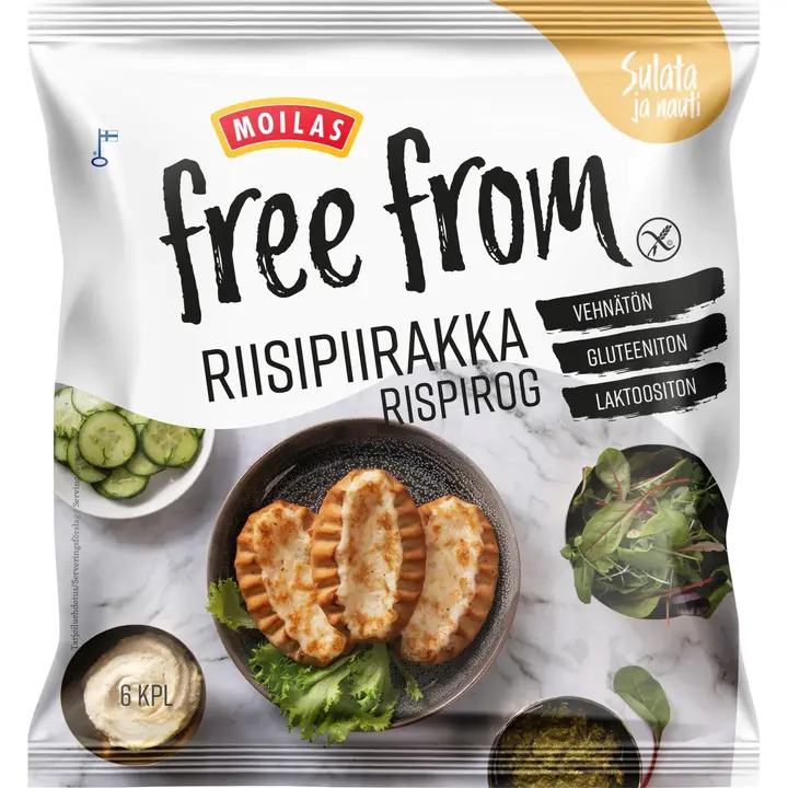 Moilas Free From riisipiirakka 6kpl/402g kypsäpakaste