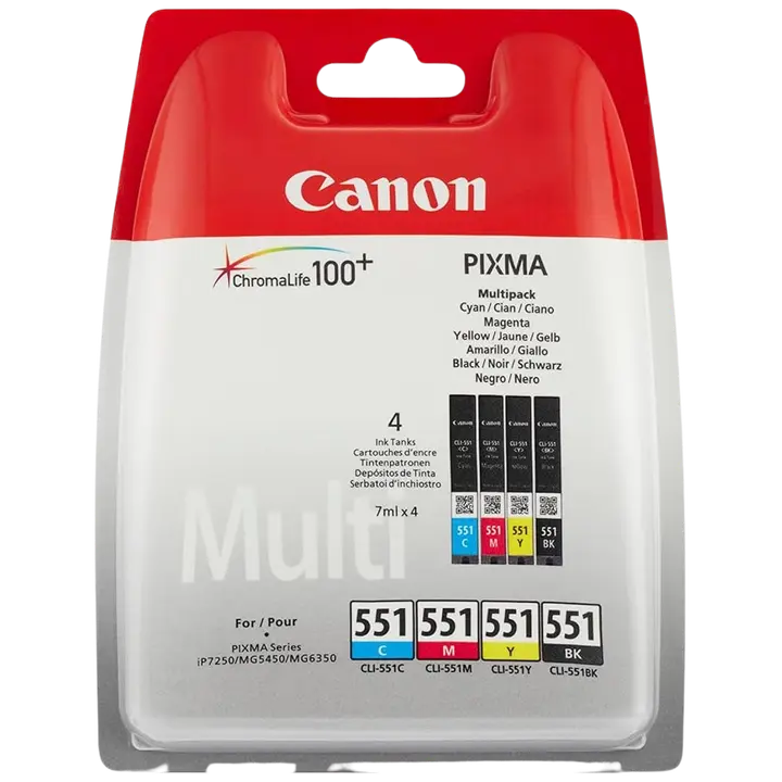 Tindikassett CLI-551 C/M/Y/BK