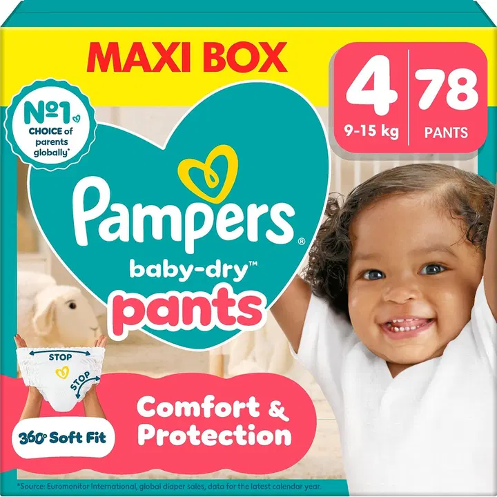 Pampers Baby Dry püksmähkmed S4, 9-15 kg 78 tk